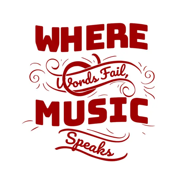 Music phrase decorated with lines design