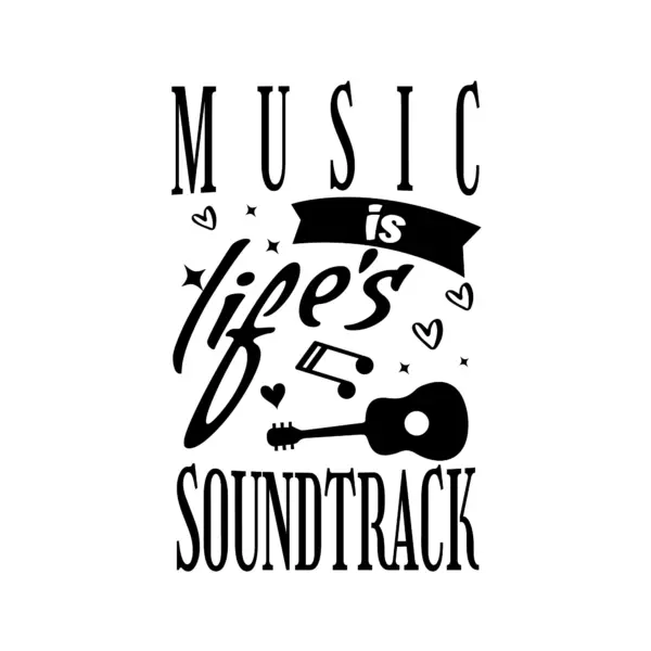 Music phrase decorated with guitars and music notes design