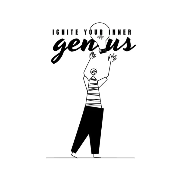 A boy raising his idea in the torm of light design