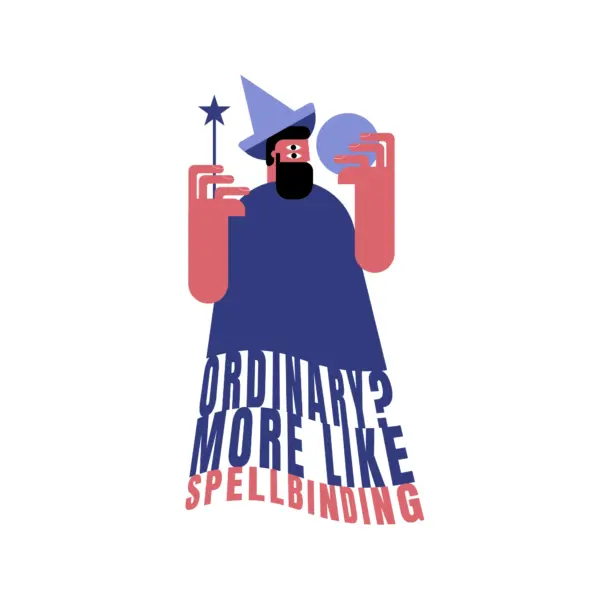 A magician holding a magic wand design