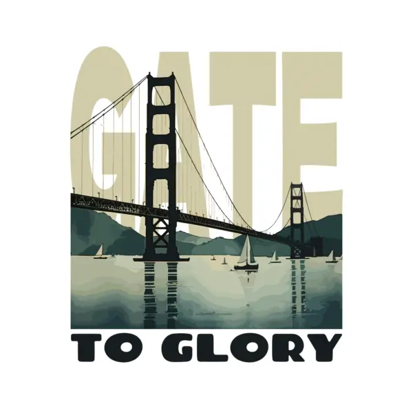 Golden Gate Bridge accompanied by boats design