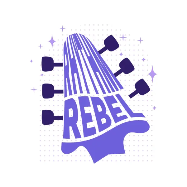 Musical phrase forming a guitar peg design