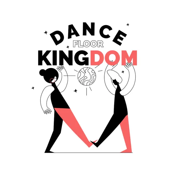 Dancing couple dominating the dance floor design