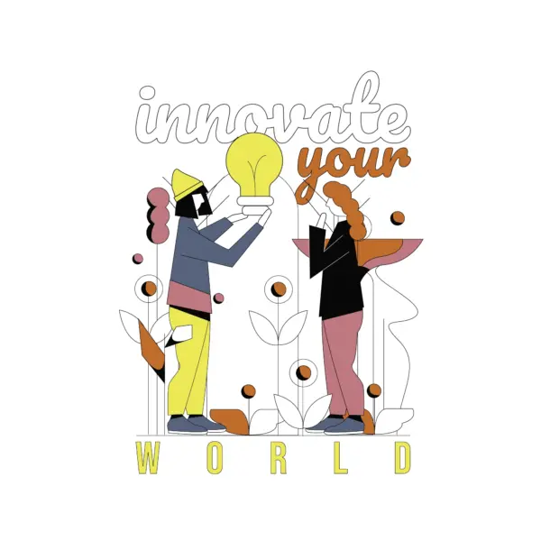 Couple of girls with a great idea in the form of a light bul design