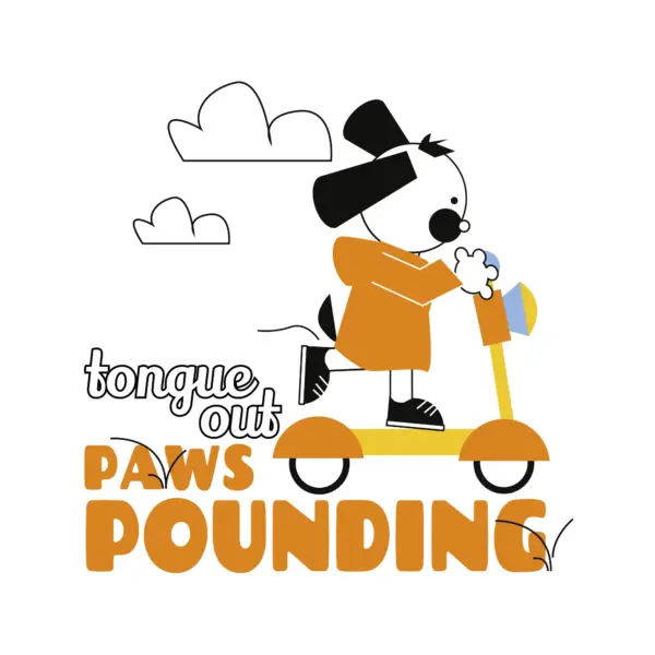 Dog on a skateboard design