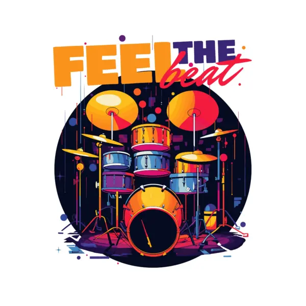 Musical phrase decorating drum design