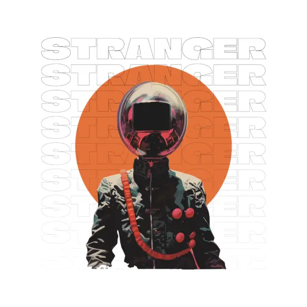 Extraterrestrial with "stranger" phrase design