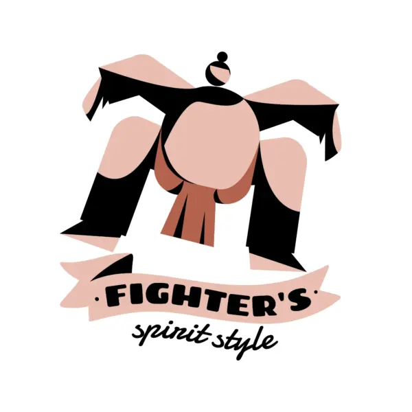 Giant sumo preparing for a battle design