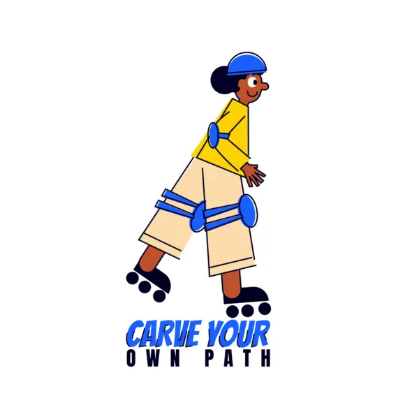 Girl wearing a helmet and knee pads while skating design