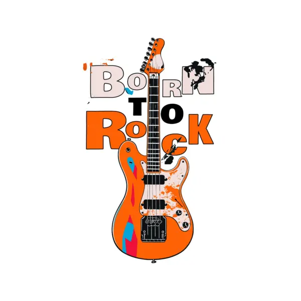 Electric guitar accompanied by a rock phrase