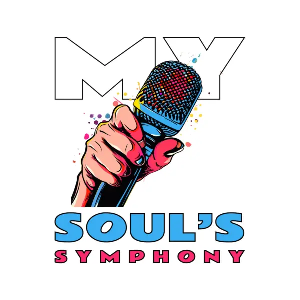 Hand holding a music microphone design