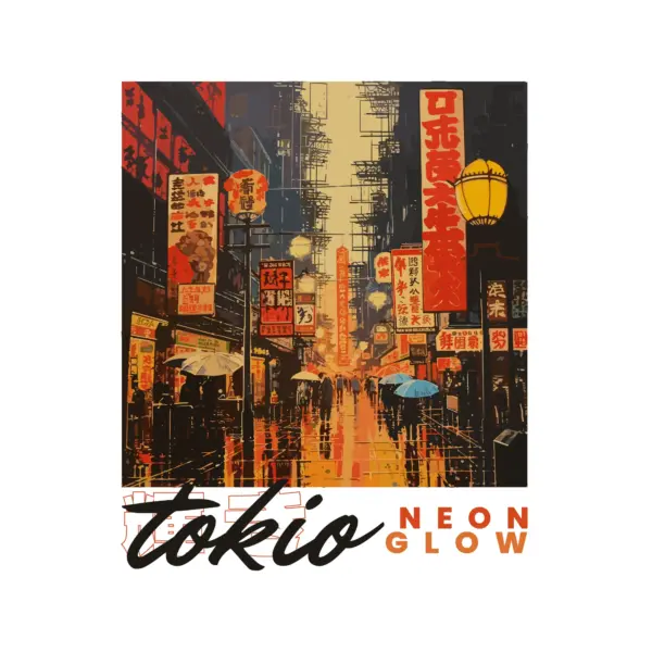 Japanese neon street lamp illumination design