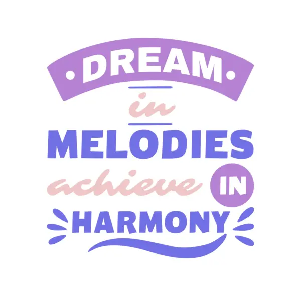 Musical phrase about harmony and melodies decorated with ornaments design