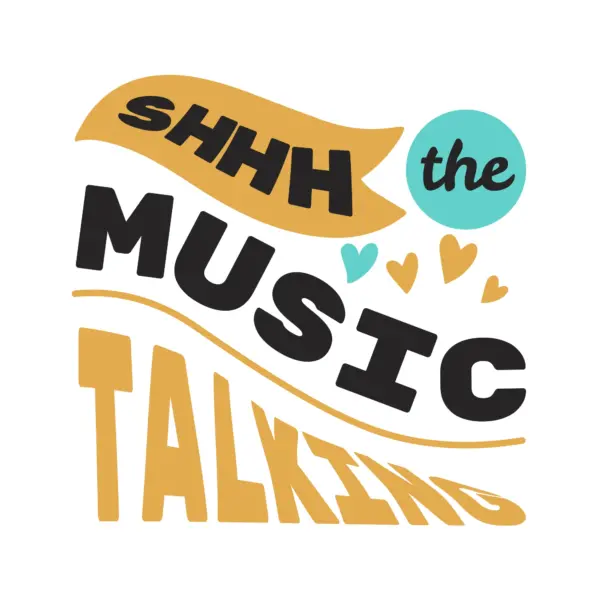 Musical phrase decorated with vibrant colors and small ornaments design