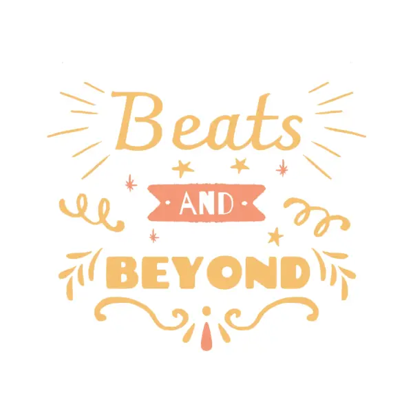 Sparkles, lines and ornaments decorating a musical phrase design