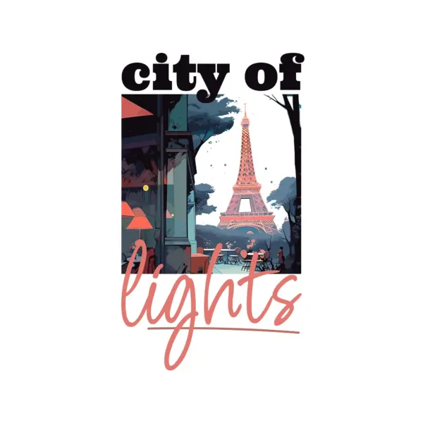 Parisian cafe with the Eiffel Tower design