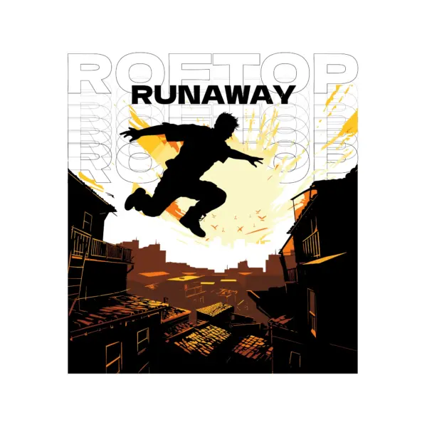 Parkour silhouette jumping design