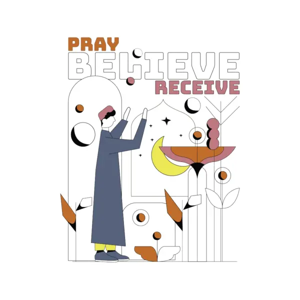 Person in a cassock praying at an altar design