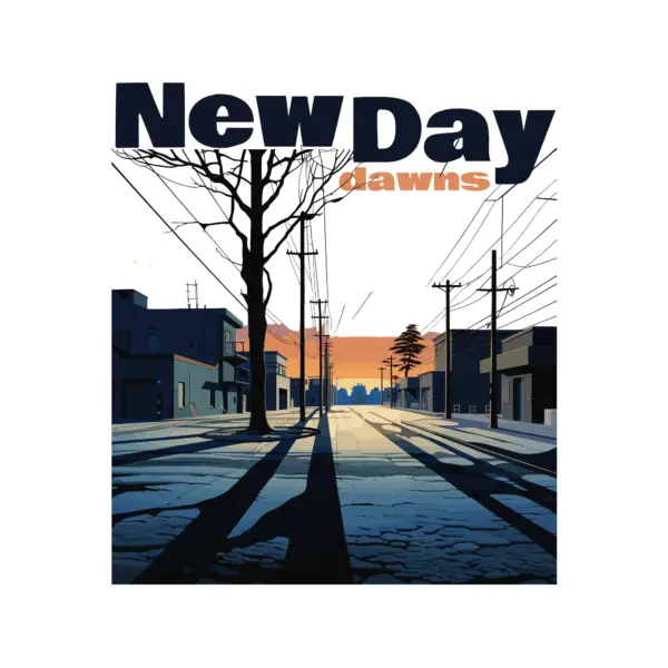 Urban silhouette in neon vector art, neon style design