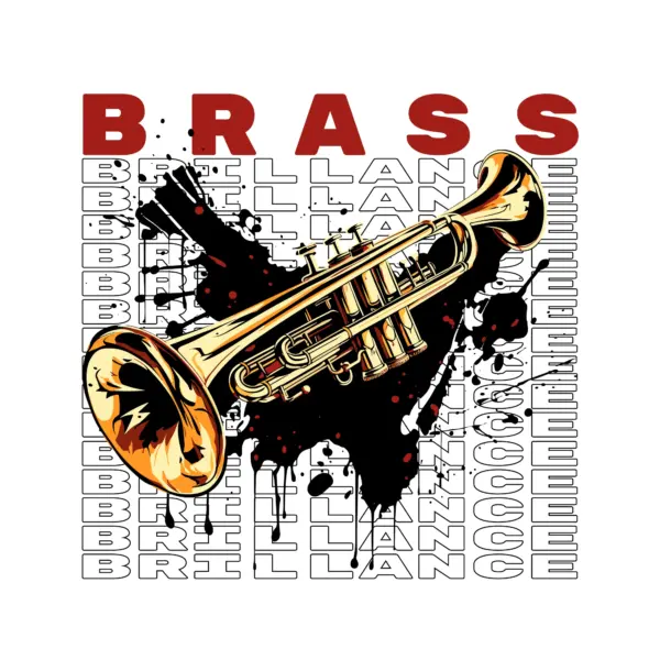 Shimmering trumpet accompanied by a decorative background phrase