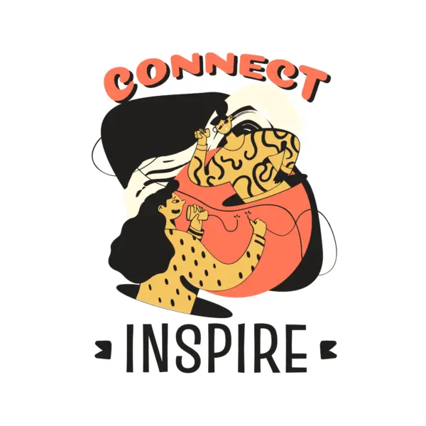 Two girls communicating design