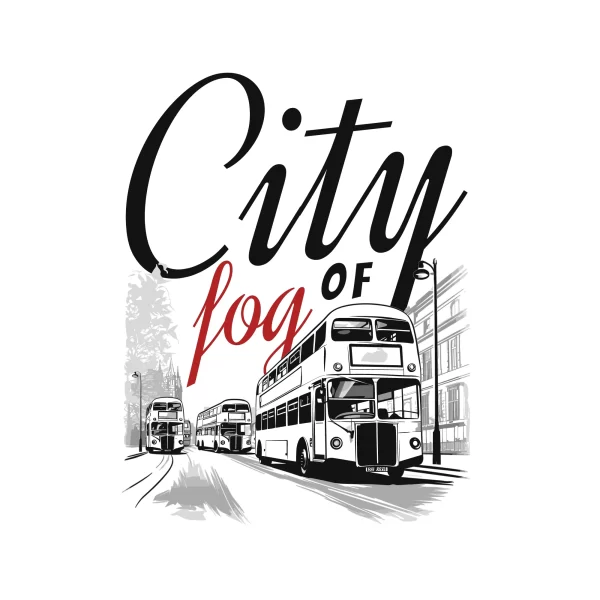 London Buses through the streets of the city design