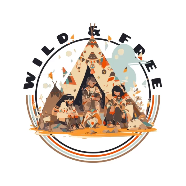 Indian tent decorated with vibrant colors design