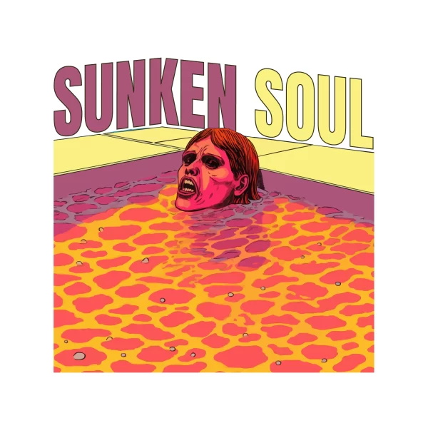 Zombie drowning in a lava pool design