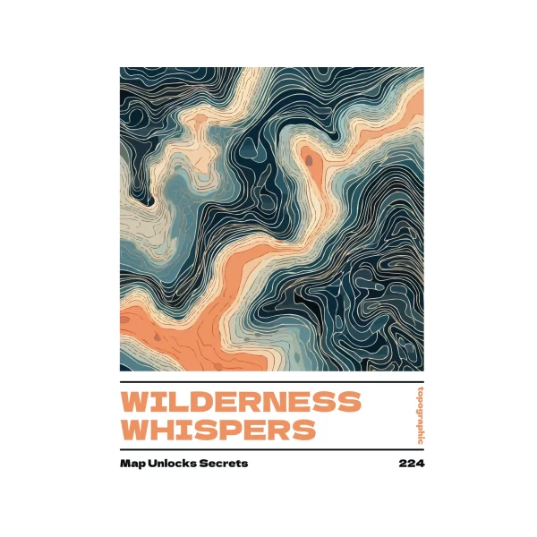 Topographic map with I have accompanied design