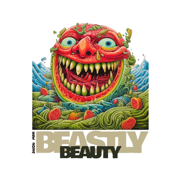 Great monster accompanied by a phrase design