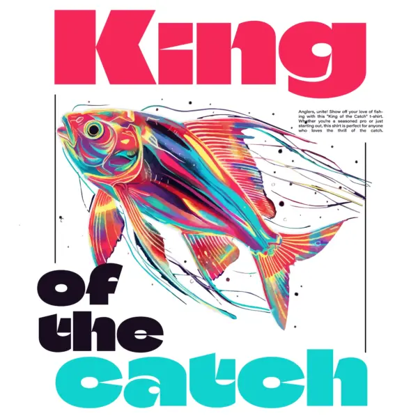 Fish with holographic colors swimming design