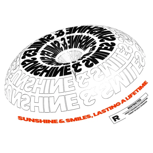 Motivational phrase in 3d circle in black and white design