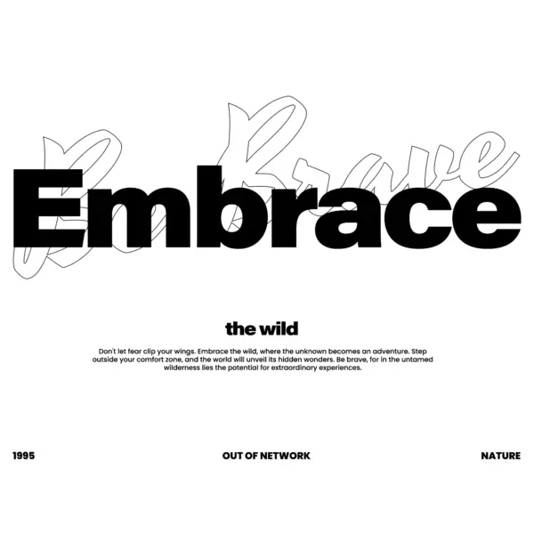 Nature in black and white design