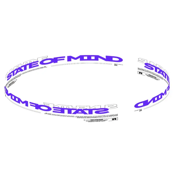 Phrase streetwear in an infinite 3d loop design