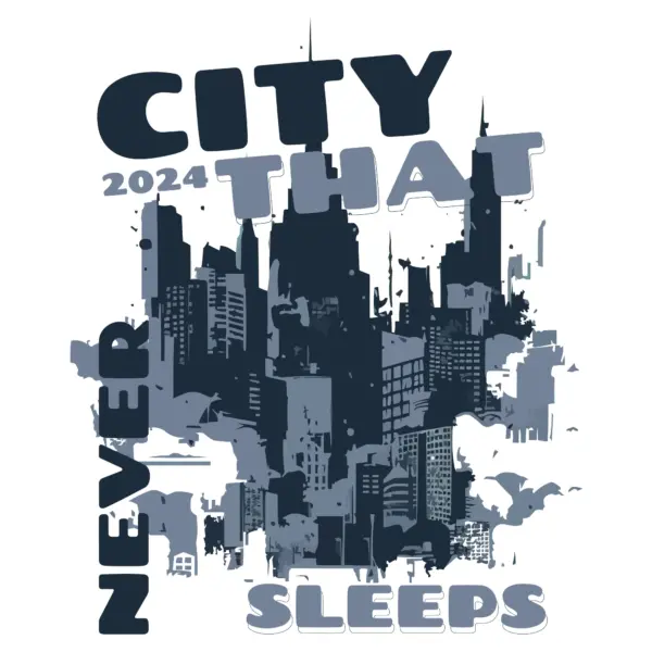 Silhouette of a city design