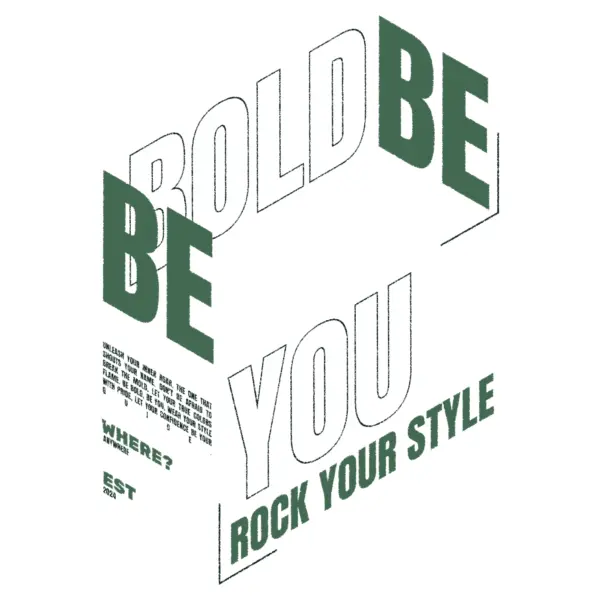 Streetwear phrase in green color in isometric style design