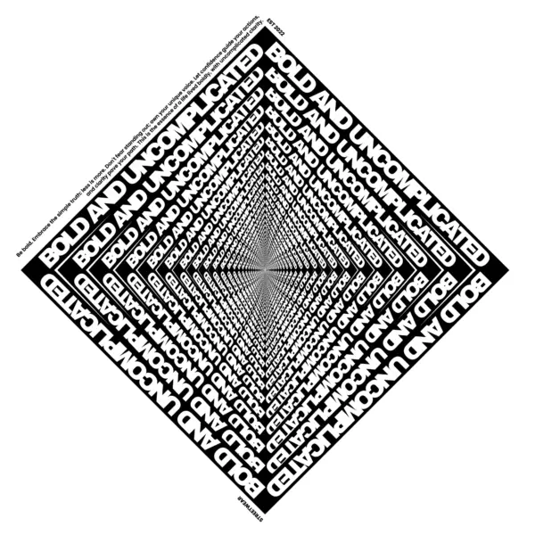 Streetwear phrase in loop in square design