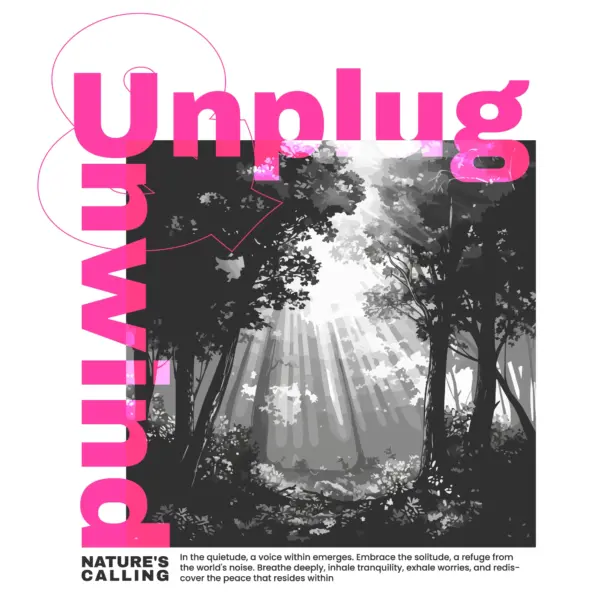 Sun shining among the woods with camping design