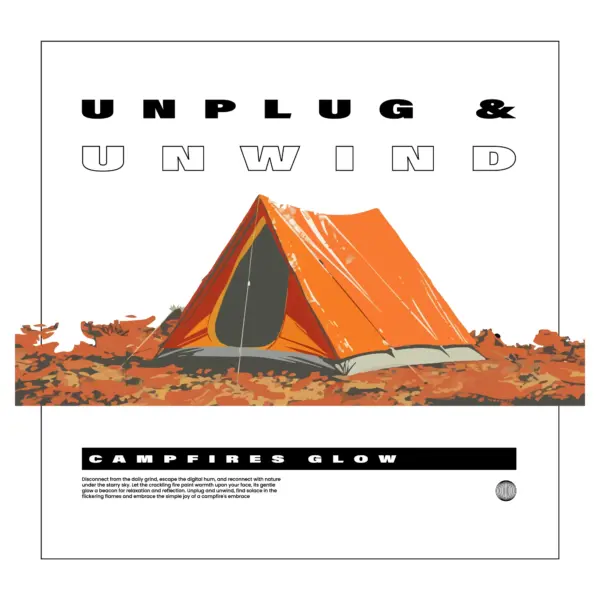 Tent in the forest designtent in the forest design