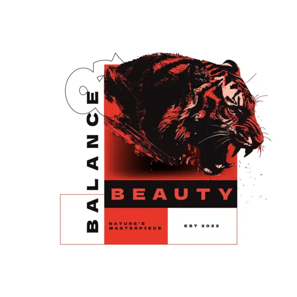 Tiger head roaring on an orange background design