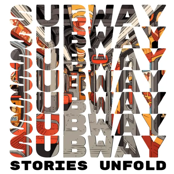 Illustration within a subway sentence design