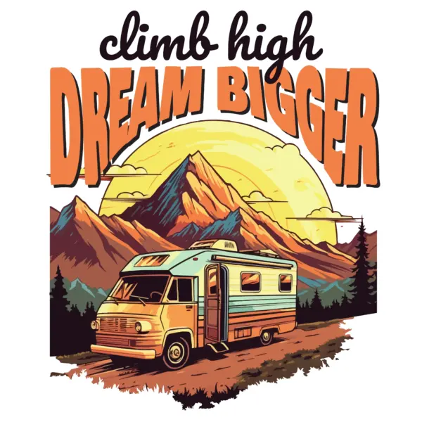 Tent pitched under a moonlit sky with stars design