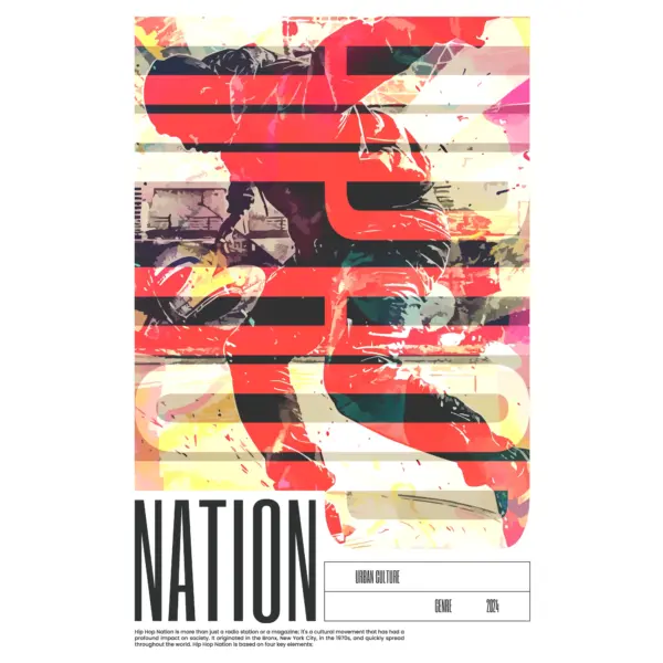 Boy dancing break dance with hiphop title design