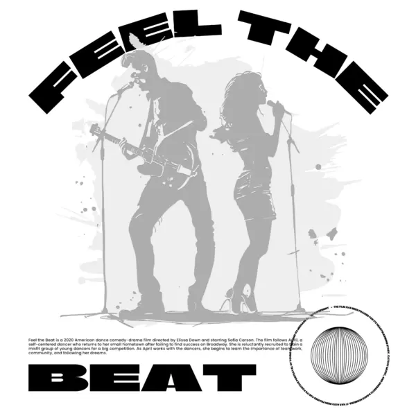 Couple music silhouette design