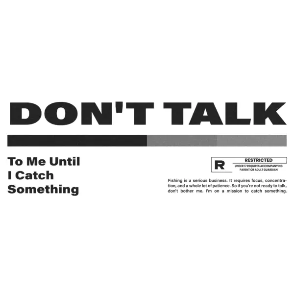 Fishing horizontal with white and black color design