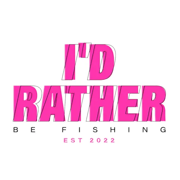 Fishing in black and white with letter distortion design