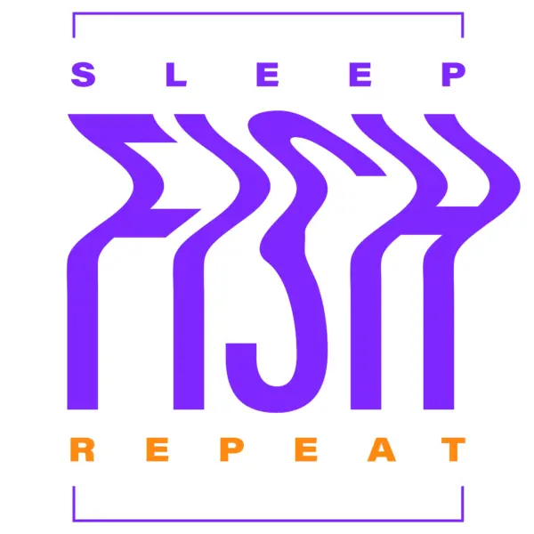 Fishing in purple design