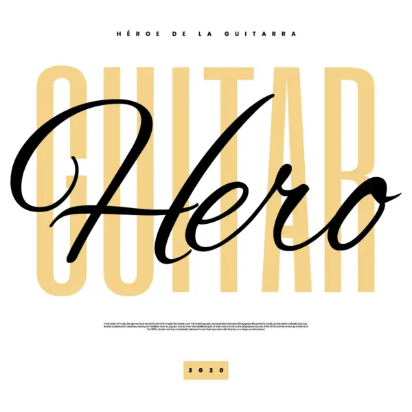 Guitar in yellow and black design