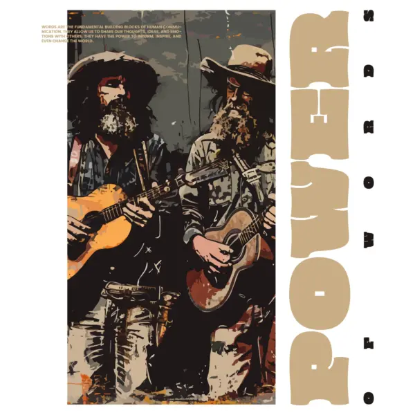 Long lived men playing guitars design