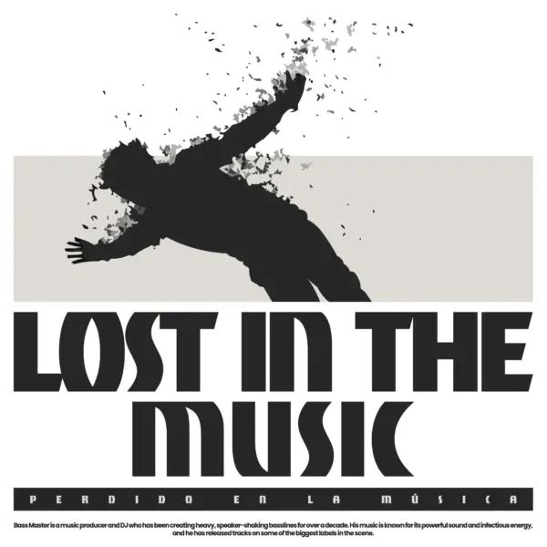 Lost soul silhouette in music design